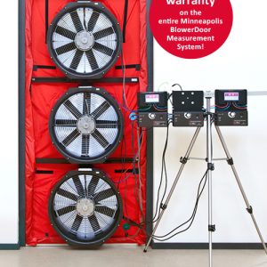 Sistema de medicion blower door multiple fan